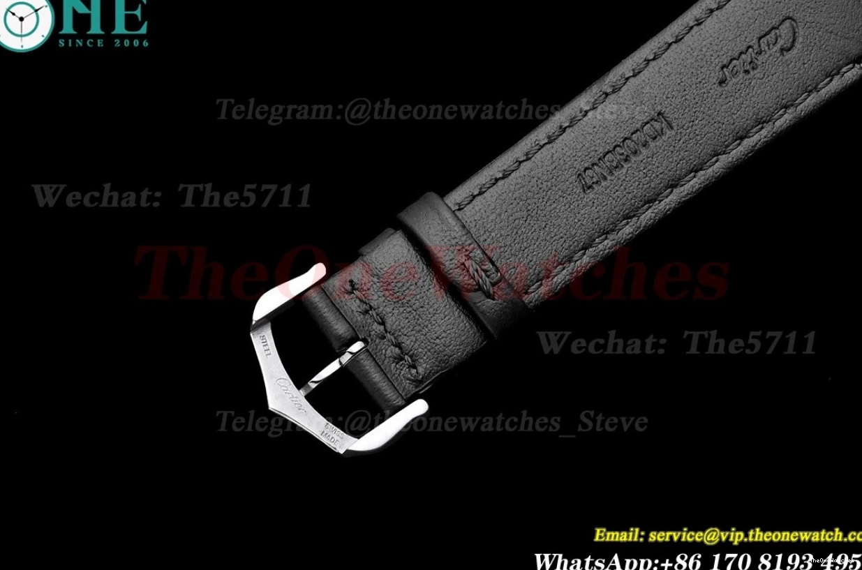 Tank Must Black Quartz On K11F dial White Leather Strap Small 0517
